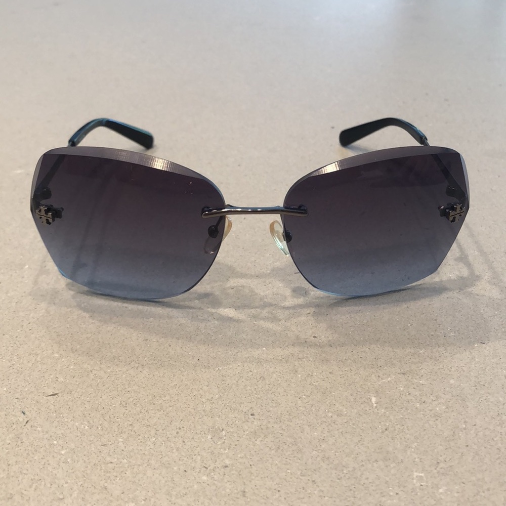 Tory Burch Black and Silver Sunglasses